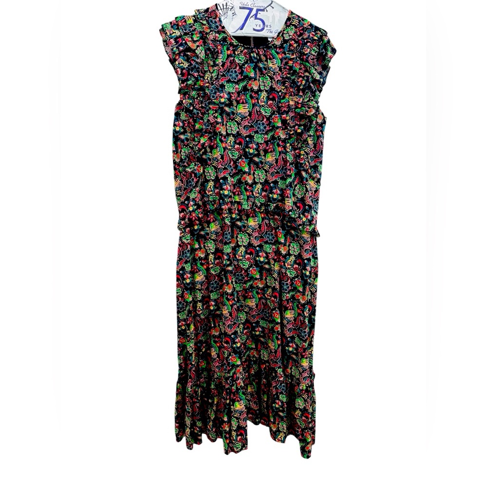 Derek Lam Red and Pink Midi Dress